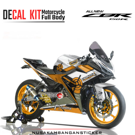 Decal Sticker Honda CBR 150 R All New Honda Perfomance Oren Repsol Putih Stiker Full Body