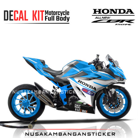 Decal Stiker Motor CBR 150 New 2021 "Honda Racing Team" Biru Muda