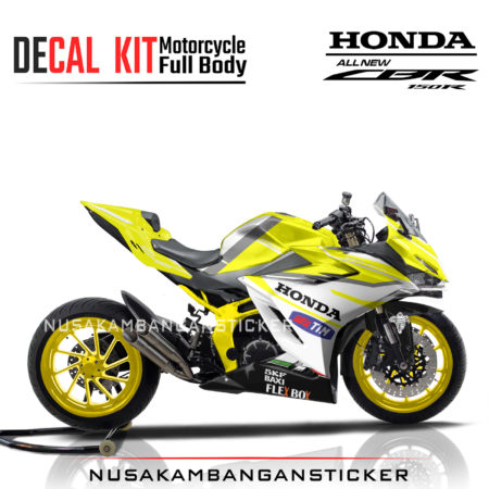 Decal Stiker Motor CBR 150 New 2021 "Honda Racing Team" Kuning