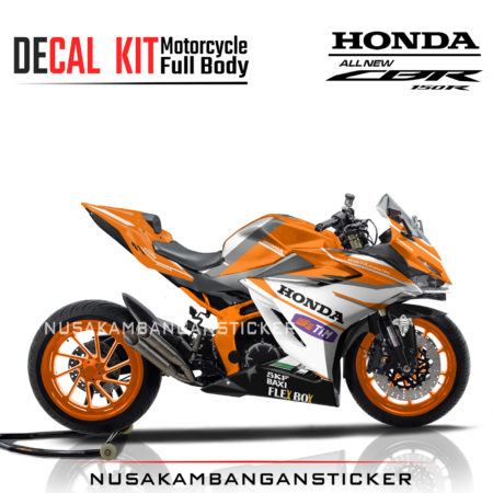 Decal Stiker CBR 150 New 2021 Honda Racing Team Orange
