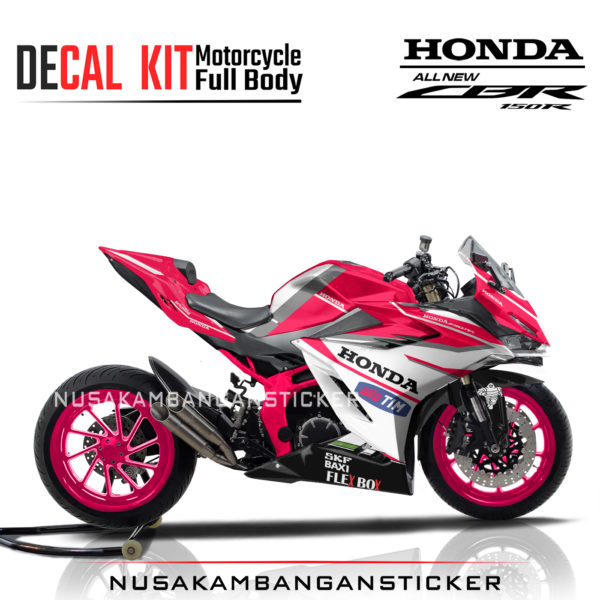 Decal Stiker CBR 150 New 2021 Honda Racing Team Pink