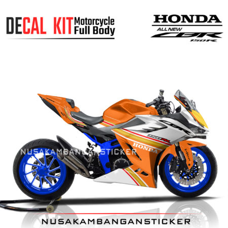 Simple Desain Decal Stiker Motor Honda CBR 150 New 2021 Orange