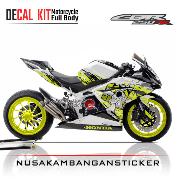 Decal CBR 250 RR – White Icon kuning