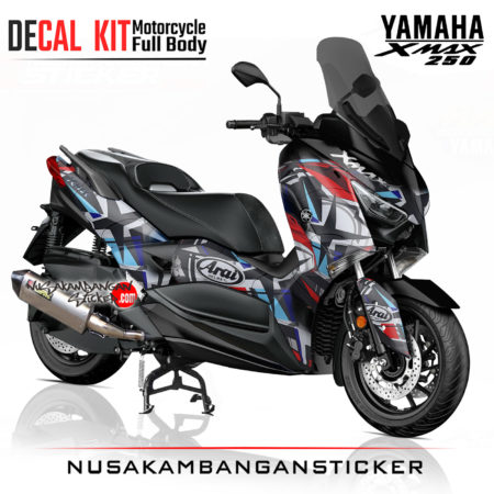 Decal Sticker Yamaha XMAX 250 Helmet Hitam Stiker Full Body
