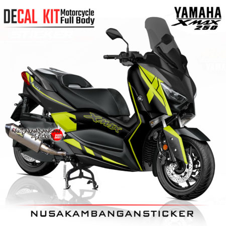 Decal Sticker Yamaha Xmax 250 Carbon X Hitam kuning Fluo Stiker Full Body