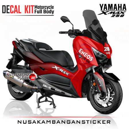 Decal Sticker Yamaha Xmax 250 Eneos Motor Oil Merah Stiker Full Body