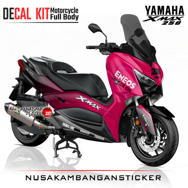 Decal Sticker Yamaha Xmax Eneos Motor Oil pink