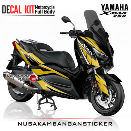 Decal Sticker Yamaha Xmax Hitam Kuning