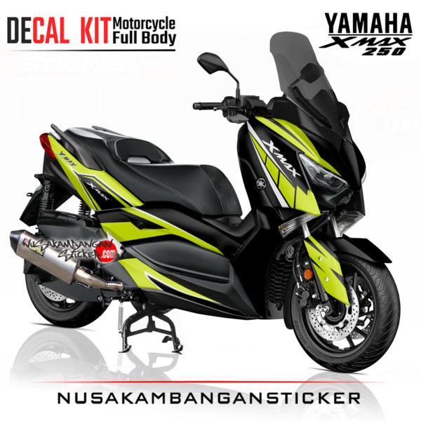 Decal Sticker Yamaha Xmax Hitam Kuning Fluo