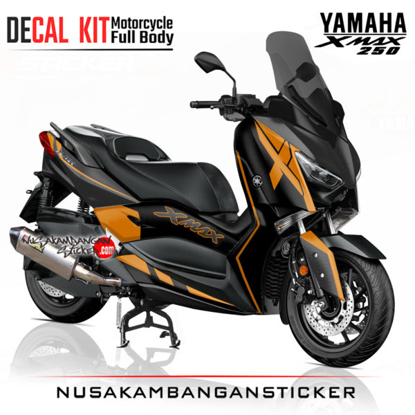 Decal Sticker Yamaha Xmax 250 Hitam List orens Stiker Full Body