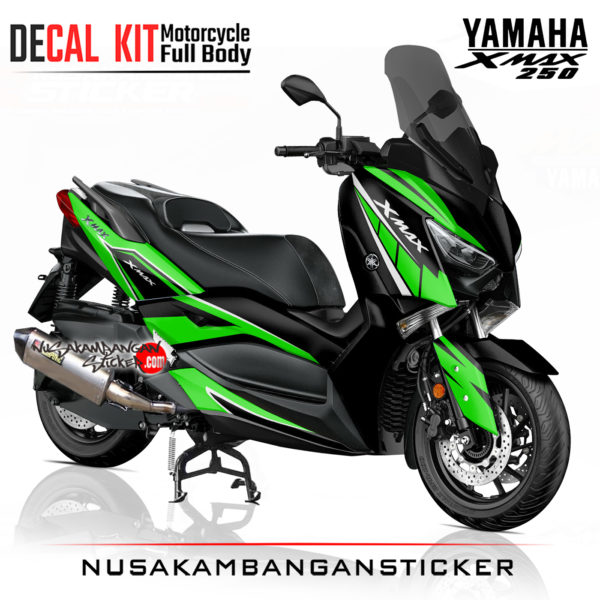 Decal Sticker Yamaha Xmax 250 Hitam hijau Stiker Full Body