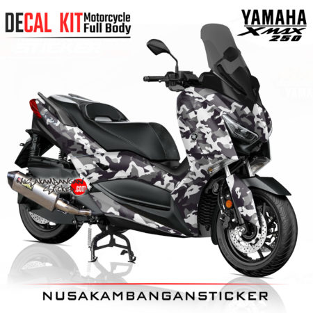 Decal Sticker Yamaha Xmax 250 Kamuflage grey Stiker Full Body