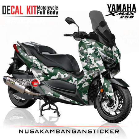 Decal Sticker Yamaha Xmax 250 Kamuflage hijau Stiker Full Body