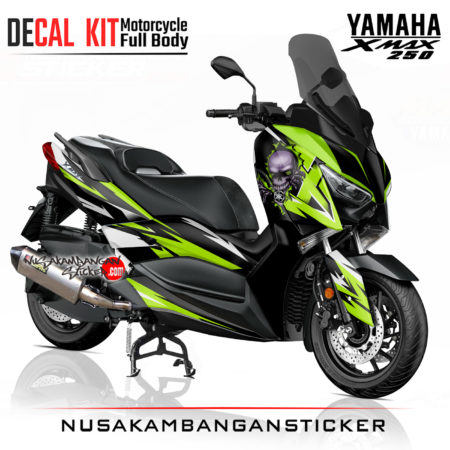 Decal Sticker Yamaha Xmax 250 Skul hijau Stiker Full Body