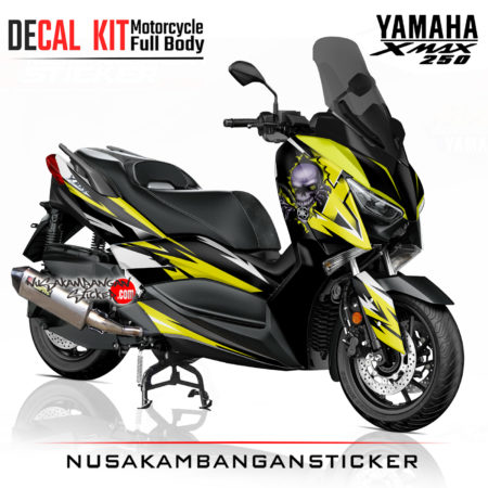 Decal Sticker Yamaha Xmax 250 Skul kuning Stiker Full Body