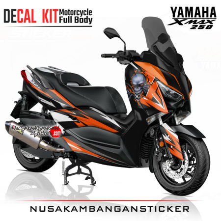 Decal Sticker Yamaha Xmax 250 Skul orens Stiker Full Body