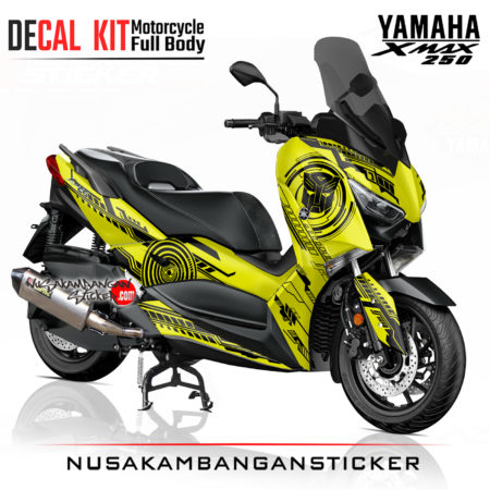 Decal Sticker Yamaha Xmax Techno Kuning