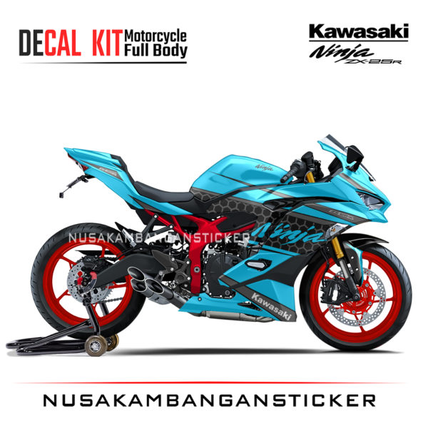 Decal Stiker Kawasaki Ninja ZX25R Authenthic Biru Tosca Sticker Full Body Nusakambangansticker