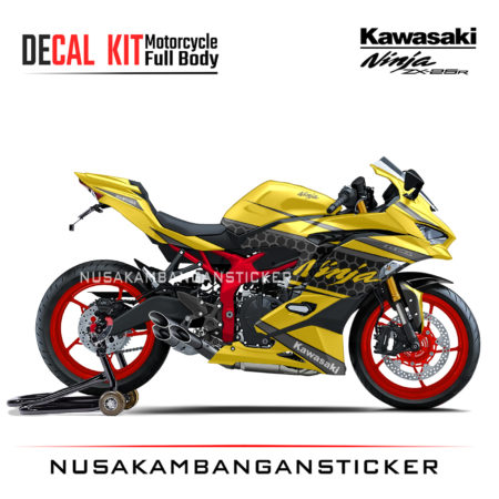 Decal Stiker Kawasaki Ninja ZX25R Authenthic Yelow Sticker Full Body Nusakambangansticker