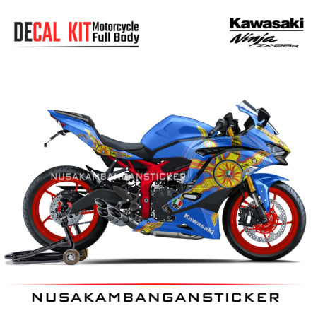 Decal Stiker Kawasaki Ninja ZX25R Livery Continent Biru Sticker Full Body Nusakambangansticker
