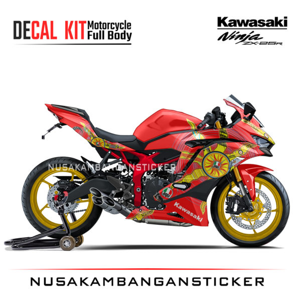 Decal Stiker Kawasaki Ninja ZX25R Livery Continent Merah Sticker Full Body Nusakambangansticker