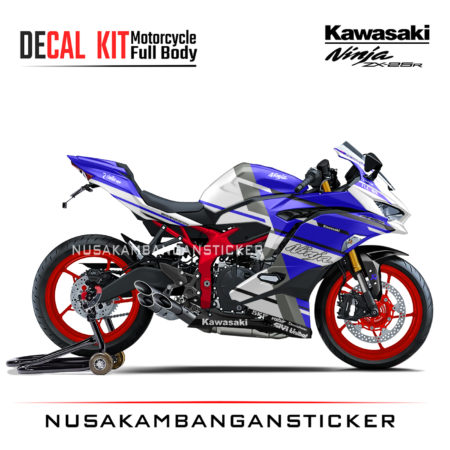 Decal Stiker Kawasaki Ninja ZX25R Livery Ducati Desmodesici Biru Sticker Full Body Nusakambangansticker