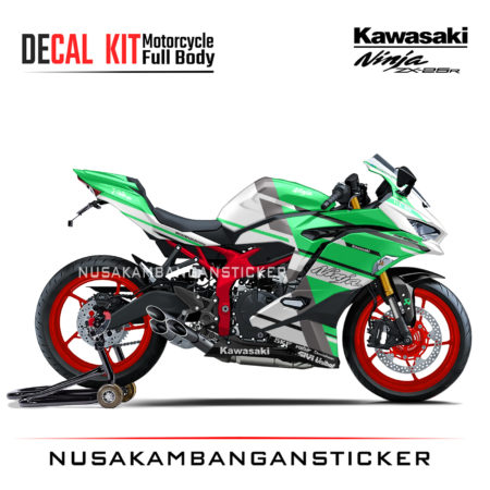 Decal Stiker Kawasaki Ninja ZX25R Livery Ducati Desmodesici Hijau Tosca Sticker Full Body Nusakambangansticker