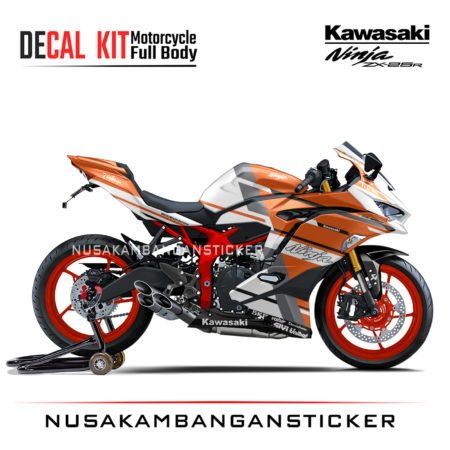 Decal Stiker Kawasaki Ninja ZX25R Livery Ducati Desmodesici Oren Sticker Full Body Nusakambangansticker