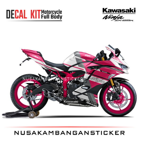 Decal Stiker Kawasaki Ninja ZX25R Livery Ducati Desmodesici Pink Sticker Full Body Nusakambangansticker