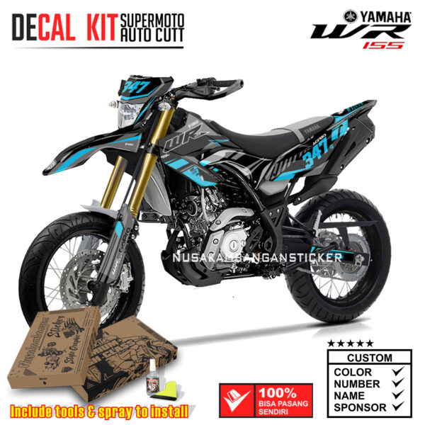 DECAL KIT STICKER SUPERMOTO YAMAHA WR - 155 GRAY BLACK TOSCA NUSAKAMBANGANSTICKER