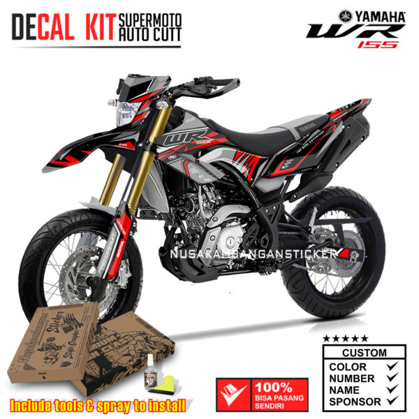 DECAL KIT STICKER SUPERMOTO YAMAHA WR - 155 LAYER STREET PRO WR MERAH05 NUSAKAMBANGANSTICKER