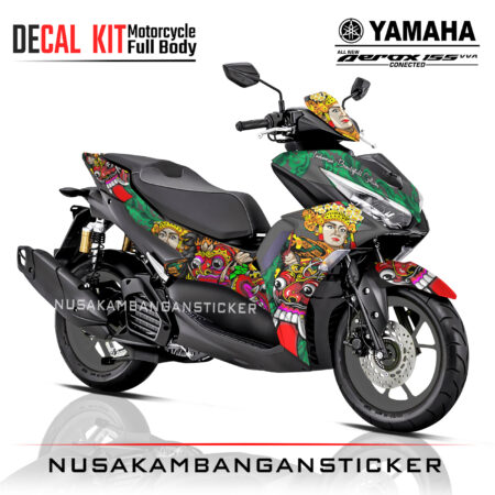 Decal-All New Aerox Connected 155 Barong Abu 03 Sticker Full Body Nusakambangan Sticker
