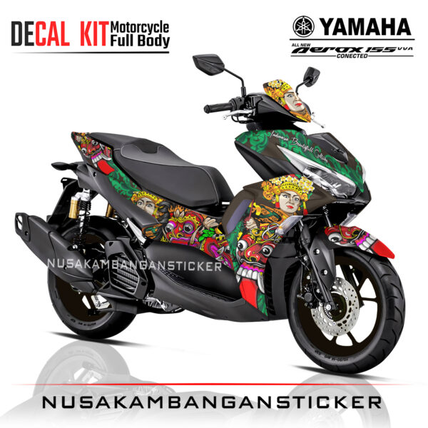 Decal-All New Aerox Connected 155 Barong Coklat 05 Sticker Full Body Nusakambangan Sticker