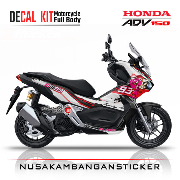 Decal Sticker Honda ADV 150 Ant MM93 Merah Stiker Full Body Nusakambangansticker