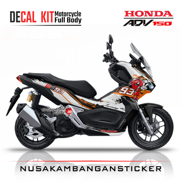 Decal Sticker Honda ADV 150 Ant MM93 Putih Stiker Full Body Nusakambangansticker