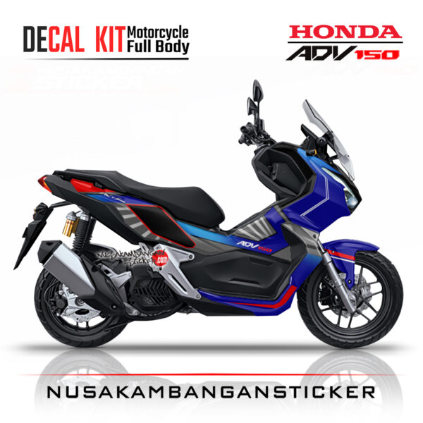 Decal Sticker Honda ADV 150 Biru Stiker Full Body Nusakambangansticker