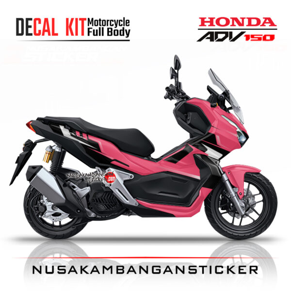 Decal Sticker Honda ADV 150 Black Pink Stiker Full Body Nusakambangansticker
