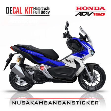 Decal Sticker Honda ADV 150 Grafis Biru Stiker Full Body Nusakambangansticker