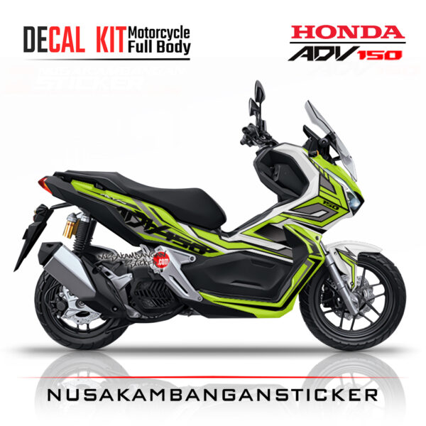 Decal Sticker Honda ADV 150 Grafis Hijau Stabilo Graphickit Stiker Full Body Nusakambangansticker