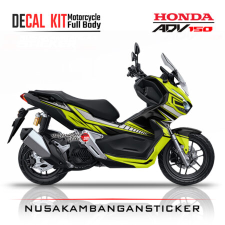 Decal Sticker Honda ADV 150 Grafis Kuning 01 Stiker Full Body Nusakambangansticker