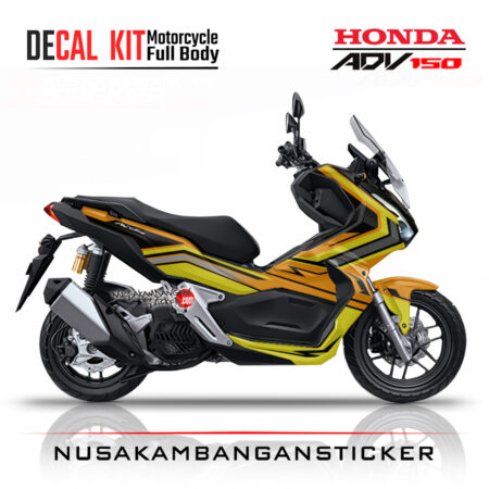 Decal Sticker Honda ADV 150 Grafis Kuning Stiker Full Body Nusakambangansticker