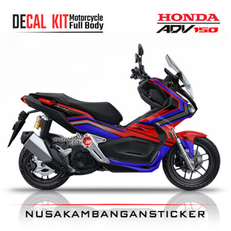 Decal Sticker Honda ADV 150 Grafis Merah Stiker Full Body Nusakambangansticker