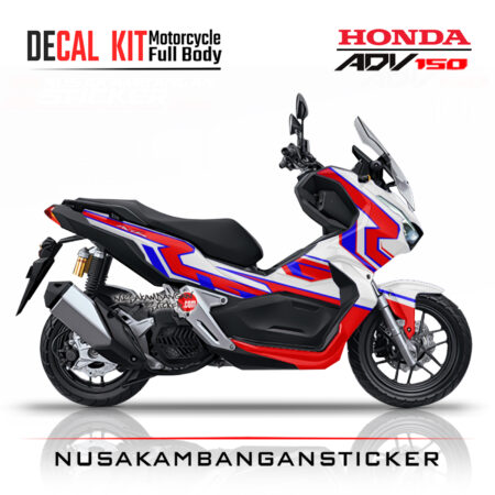 Decal Sticker Honda ADV 150 Grafis Red Blue Stiker Full Body Nusakambangansticker