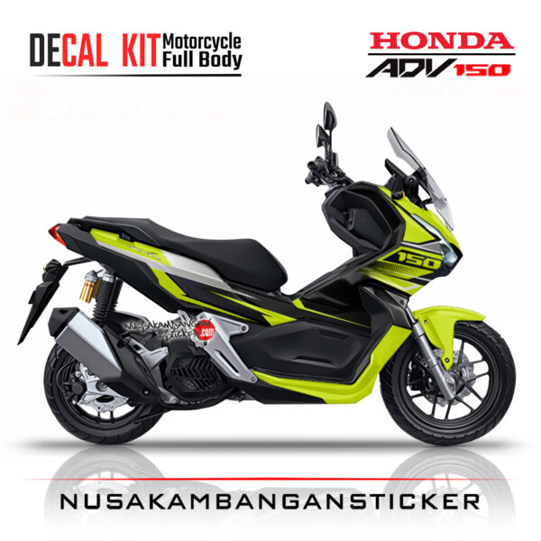 Decal Sticker Honda ADV 150 Hijau Hitam Stiker Full Body Nusakambangansticker