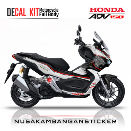 Decal Sticker Honda ADV 150 Lion Red Stiker Full Body Nusakambangansticker