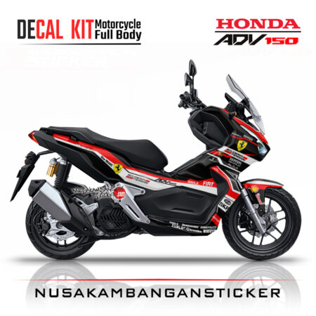 Decal Sticker Honda ADV 150 Livery Ferari F1 Hitam Merah Stiker Full Body Nusakambangansticker