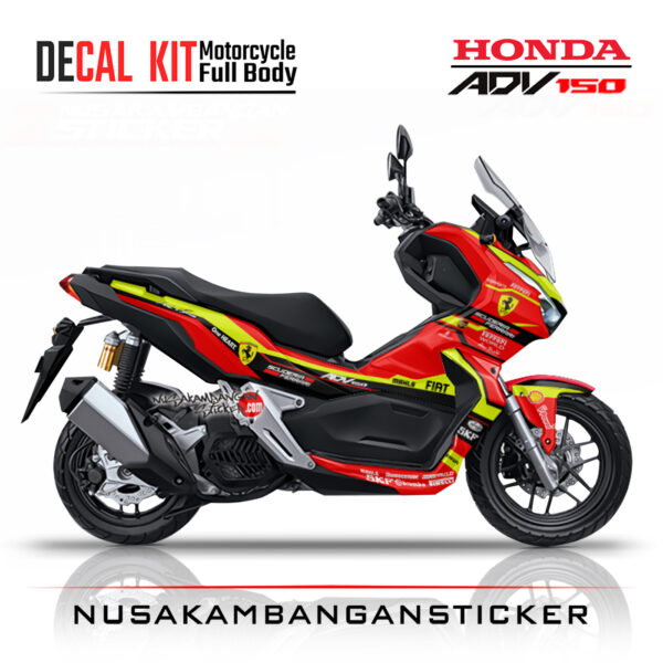 Decal Sticker Honda ADV 150 Livery Ferari F1 Kuning Stiker Full Body Nusakambangansticker