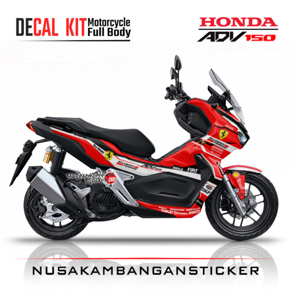 Decal Sticker Honda ADV 150 Livery Ferari F1 Merah Stiker Full Body Nusakambangansticker