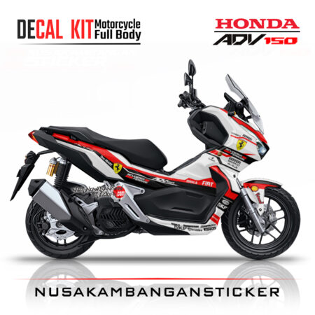 Decal Sticker Honda ADV 150 Livery Ferari F1 Putih Stiker Full Body Nusakambangansticker
