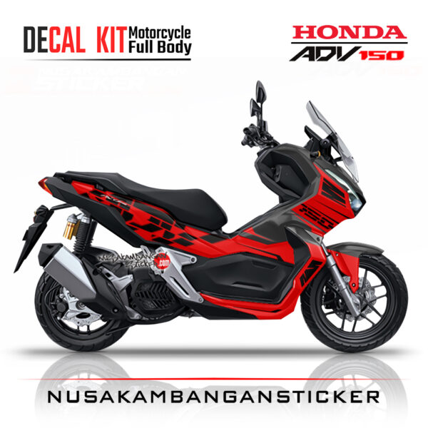 Decal Sticker Honda ADV 150 Red Race Stiker Full Body Nusakambangansticker